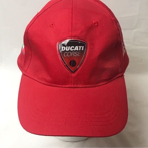 Ducati Corse Other - Dicati Corse Italian Motorcyle Racing Logo Red Adjustable Hat